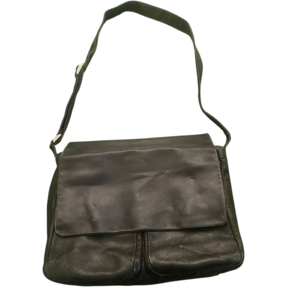 Vintage Authentic Marco Buggiani Italy Black Leather Shoulder Bag Purse - Picture 9 of 15